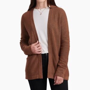 Kuhl Solace Wrap Open Front Smocked Cardigan Sweater Women’s Size Small